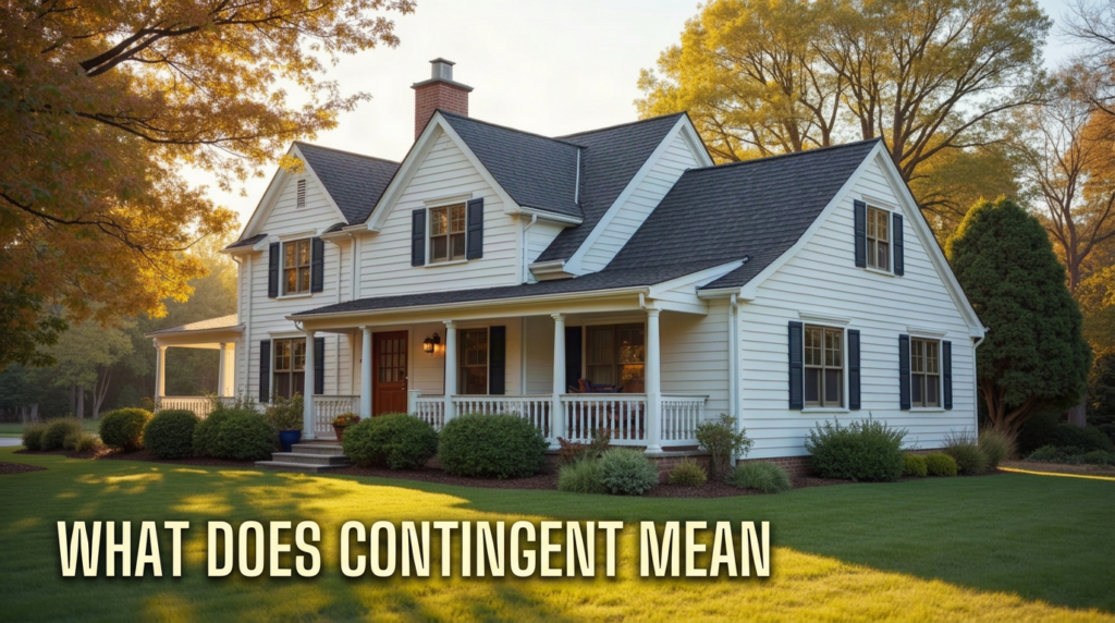 what does contingent mean in real estate